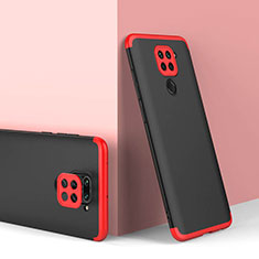 Handyhülle Hülle Hartschalen Kunststoff Schutzhülle Tasche Matt Vorder und Rückseite 360 Grad Ganzkörper P02 für Xiaomi Redmi 10X 4G Rot und Schwarz