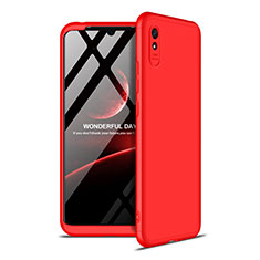 Handyhülle Hülle Hartschalen Kunststoff Schutzhülle Tasche Matt Vorder und Rückseite 360 Grad Ganzkörper P02 für Xiaomi Redmi 9A Rot