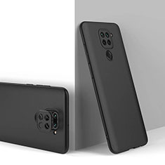 Handyhülle Hülle Hartschalen Kunststoff Schutzhülle Tasche Matt Vorder und Rückseite 360 Grad Ganzkörper P02 für Xiaomi Redmi Note 9 Schwarz