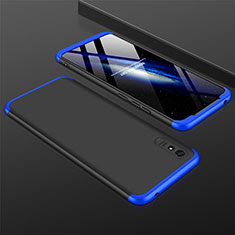Handyhülle Hülle Hartschalen Kunststoff Schutzhülle Tasche Matt Vorder und Rückseite 360 Grad Ganzkörper P03 für Xiaomi Redmi 9A Blau und Schwarz
