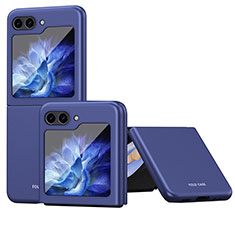 Handyhülle Hülle Hartschalen Kunststoff Schutzhülle Tasche Matt Vorder und Rückseite 360 Grad Ganzkörper QH4 für Samsung Galaxy Z Flip5 5G Blau