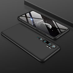 Handyhülle Hülle Hartschalen Kunststoff Schutzhülle Tasche Matt Vorder und Rückseite 360 Grad Ganzkörper R01 für Xiaomi Mi Note 10 Pro Schwarz