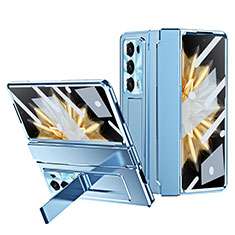 Handyhülle Hülle Hartschalen Kunststoff Schutzhülle Tasche Matt Vorder und Rückseite 360 Grad Ganzkörper ZL3 für Huawei Honor Magic V2 Ultimate 5G Blau