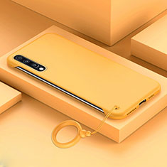 Handyhülle Hülle Hartschalen Kunststoff Schutzhülle Tasche Matt YK1 für Samsung Galaxy A70 Gelb