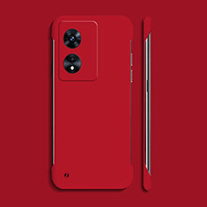 Handyhülle Hülle Hartschalen Kunststoff Schutzhülle Tasche Matt YK2 für Oppo A58x 5G Rot