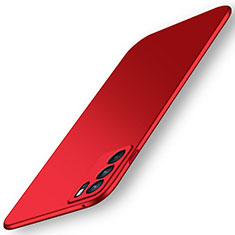 Handyhülle Hülle Hartschalen Kunststoff Schutzhülle Tasche Matt YK5 für Oppo Reno6 Pro 5G India Rot