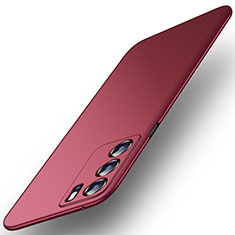 Handyhülle Hülle Hartschalen Kunststoff Schutzhülle Tasche Matt YK6 für Oppo Reno6 Pro 5G India Rot