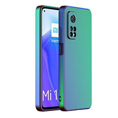 Handyhülle Hülle Hartschalen Kunststoff Schutzhülle Tasche Matt ZL1 für Xiaomi Mi 10T 5G Blau