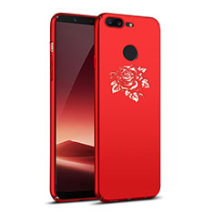 Handyhülle Hülle Kunststoff Schutzhülle Blumen für OnePlus 5T A5010 Rot