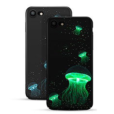Handyhülle Hülle Kunststoff Schutzhülle Fluorescence für Apple iPhone 7 Schwarz