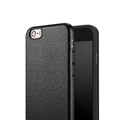 Handyhülle Hülle Kunststoff Schutzhülle Leder für Apple iPhone 6 Schwarz