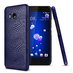 Handyhülle Hülle Kunststoff Schutzhülle Leder für HTC U11 Blau