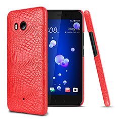 Handyhülle Hülle Kunststoff Schutzhülle Leder für HTC U11 Rot