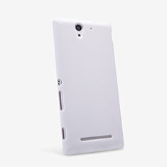 Handyhülle Hülle Kunststoff Schutzhülle Matt für Sony Xperia C3 Weiß