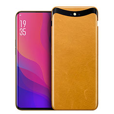 Handyhülle Hülle Kunststoff Schutzhülle Matt Köper für Oppo Find X Gelb