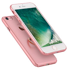 Handyhülle Hülle Kunststoff Schutzhülle Matt mit Fingerring Ständer A01 für Apple iPhone 7 Rosa