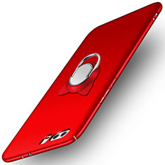 Handyhülle Hülle Kunststoff Schutzhülle Matt mit Fingerring Ständer A02 für Huawei Honor 9 Rot