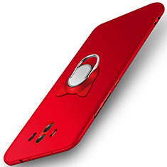 Handyhülle Hülle Kunststoff Schutzhülle Matt mit Fingerring Ständer A02 für Huawei Mate 10 Rot
