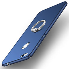 Handyhülle Hülle Kunststoff Schutzhülle Matt mit Fingerring Ständer A03 für Huawei Honor 8 Lite Blau