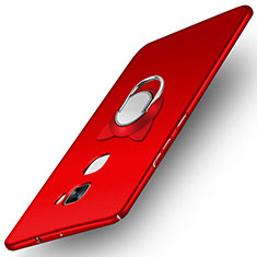 Handyhülle Hülle Kunststoff Schutzhülle Matt mit Fingerring Ständer A03 für Huawei Mate S Rot