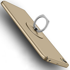 Handyhülle Hülle Kunststoff Schutzhülle Matt mit Fingerring Ständer A04 für Xiaomi Mi 5 Gold