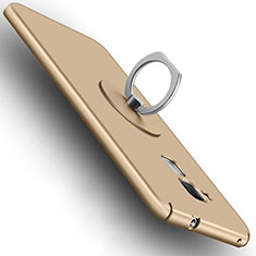 Handyhülle Hülle Kunststoff Schutzhülle Matt mit Fingerring Ständer für Huawei Honor 7 Lite Gold