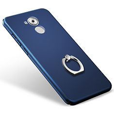 Handyhülle Hülle Kunststoff Schutzhülle Matt mit Fingerring Ständer für Huawei Nova Smart Blau