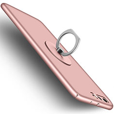 Handyhülle Hülle Kunststoff Schutzhülle Matt mit Fingerring Ständer für Huawei P10 Plus Rosa