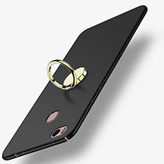 Handyhülle Hülle Kunststoff Schutzhülle Matt mit Fingerring Ständer für Xiaomi Mi 4S Schwarz