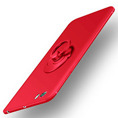 Handyhülle Hülle Kunststoff Schutzhülle Matt mit Fingerring Ständer für Xiaomi Mi 5 Rot