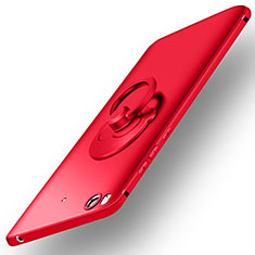 Handyhülle Hülle Kunststoff Schutzhülle Matt mit Fingerring Ständer für Xiaomi Mi 5S 4G Rot