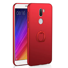 Handyhülle Hülle Kunststoff Schutzhülle Matt mit Fingerring Ständer für Xiaomi Mi 5S Plus Rot
