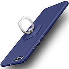 Handyhülle Hülle Kunststoff Schutzhülle Matt mit Fingerring Ständer für Xiaomi Mi 6 Blau