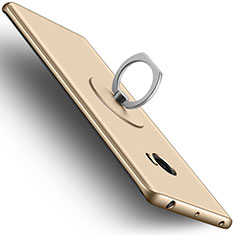 Handyhülle Hülle Kunststoff Schutzhülle Matt mit Fingerring Ständer für Xiaomi Mi Note 2 Gold