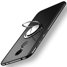 Handyhülle Hülle Kunststoff Schutzhülle Matt mit Fingerring Ständer für Xiaomi Redmi 5 Schwarz