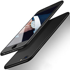 Handyhülle Hülle Kunststoff Schutzhülle Matt Vorder und Rückseite 360 Grad für Apple iPhone 6 Schwarz