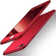 Handyhülle Hülle Kunststoff Schutzhülle Matt Vorder und Rückseite 360 Grad für Apple iPhone SE3 (2022) Rot