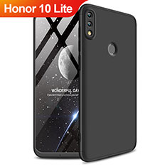 Handyhülle Hülle Kunststoff Schutzhülle Matt Vorder und Rückseite 360 Grad für Huawei Honor 10 Lite Schwarz