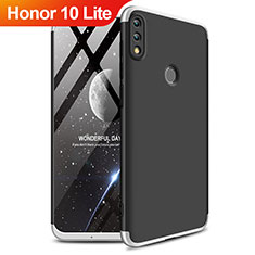 Handyhülle Hülle Kunststoff Schutzhülle Matt Vorder und Rückseite 360 Grad für Huawei Honor 10 Lite Silber