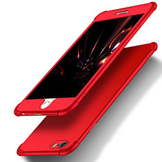 Handyhülle Hülle Kunststoff Schutzhülle Matt Vorder und Rückseite 360 Grad M01 für Apple iPhone 6 Plus Rot