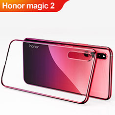 Handyhülle Hülle Kunststoff Schutzhülle Matt Vorder und Rückseite 360 Grad Q01 für Huawei Honor Magic 2 Rot