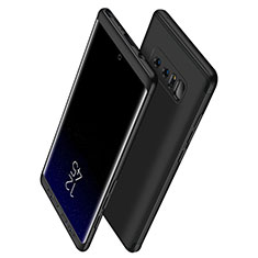Handyhülle Hülle Kunststoff Schutzhülle Matt Vorder und Rückseite 360 Grad Q01 für Samsung Galaxy Note 8 Duos N950F Schwarz
