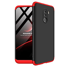 Handyhülle Hülle Kunststoff Schutzhülle Matt Vorder und Rückseite 360 Grad Q03 für Xiaomi Pocophone F1 Rot und Schwarz