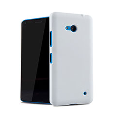 Handyhülle Hülle Kunststoff Schutzhülle Punkte Loch für Microsoft Lumia 640 Weiß
