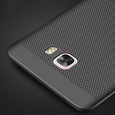 Handyhülle Hülle Kunststoff Schutzhülle Punkte Loch M01 für Samsung Galaxy C9 Pro C9000 Schwarz