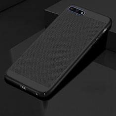 Handyhülle Hülle Kunststoff Schutzhülle Punkte Loch Tasche für Huawei Enjoy 8e Schwarz