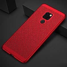 Handyhülle Hülle Kunststoff Schutzhülle Punkte Loch Tasche für Huawei Mate 20 Rot