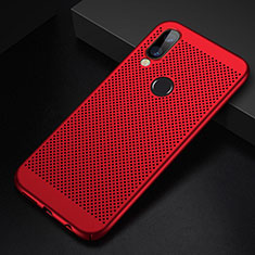 Handyhülle Hülle Kunststoff Schutzhülle Punkte Loch Tasche für Huawei Nova 3i Rot