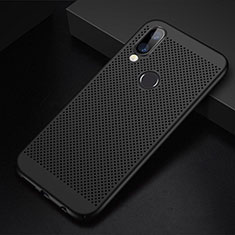 Handyhülle Hülle Kunststoff Schutzhülle Punkte Loch Tasche für Huawei P Smart+ Plus Schwarz