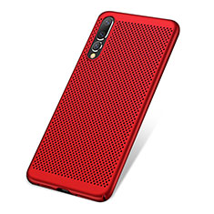 Handyhülle Hülle Kunststoff Schutzhülle Punkte Loch Tasche für Huawei P20 Pro Rot